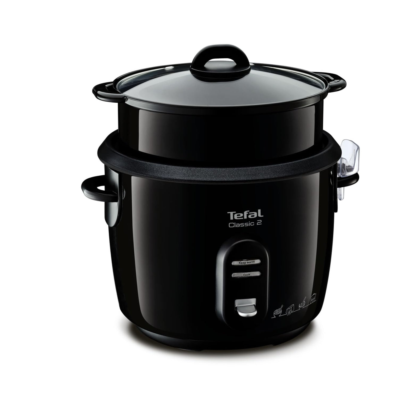 Tefal New Classic Reiskocher RK1038 | automatische Programme | Warmhaltefunktion | 5L Fassungsvermögen | Dampfgarfunktion | schwarz-metallic