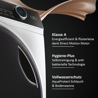 Haier I-PRO SERIE 7 HW80-B14979 I Frontlader Waschmaschine 8kg I Washing Machine mit A-Effizienz, 1.400 U/Min. & leisem Direktantrieb I Inkl. Dampffunktion, Selbstreinigungssystem & Refresh-Programm