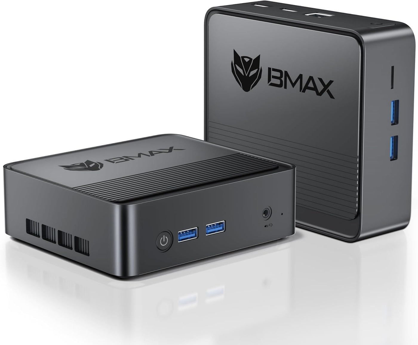 BAMX B3 Mini PC 8 GB DDR4 256 GB SSD W-11 Pro Intel N5095 (bis zu 2,9 GHz) Micro Desktop PC,BT4.2/4K@60Hz UHD Dual Display/2,5-Zoll-SSD/Gigabit Ethernet/2.4+5G WiFi Mini Computer für Büro/Schule