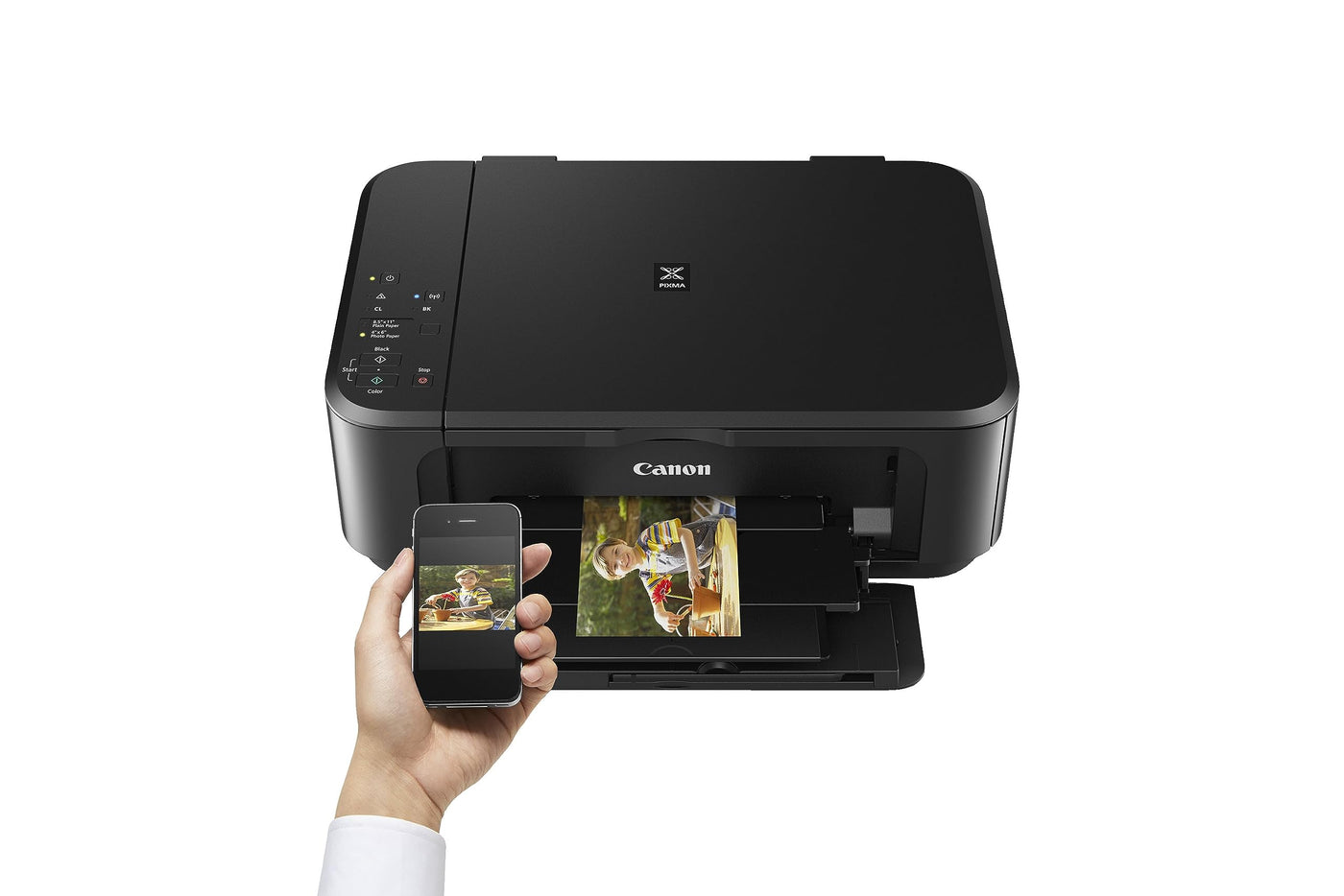 Canon PIXMA MG3650S Drucker Farbtintenstrahl DIN A4 (Scanner, Kopierer, Bürodrucker, 4.800 x 1.200 dpi, WLAN, Apple AirPrint, automatischer Duplexdruck) schwarz