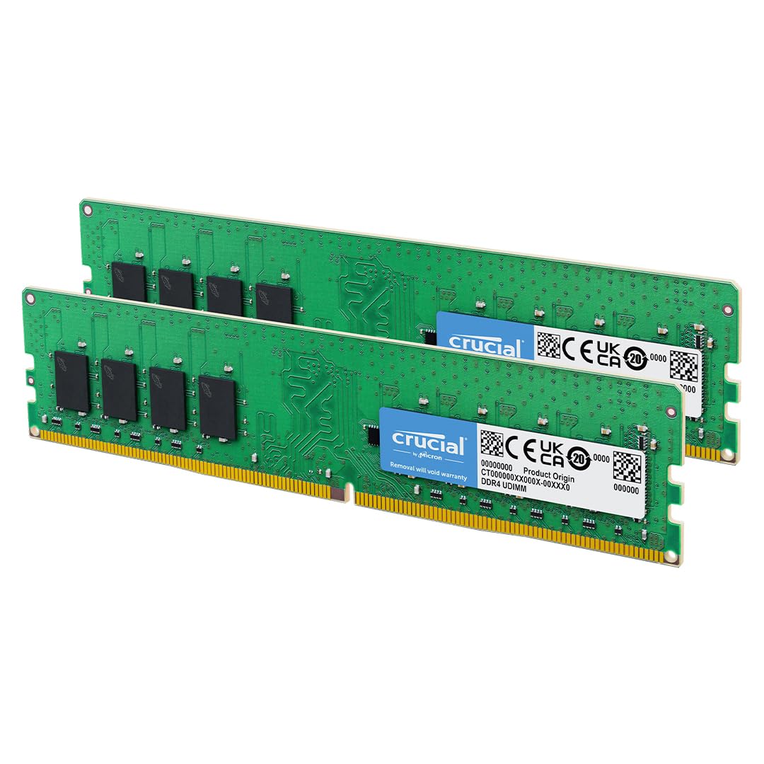 Crucial RAM 16GB (2x8GB) DDR4 3200MHz CL22 (2933MHz oder 2666MHz) Desktop Arbeitsspeicher Kit CT2K8G4DFRA32A