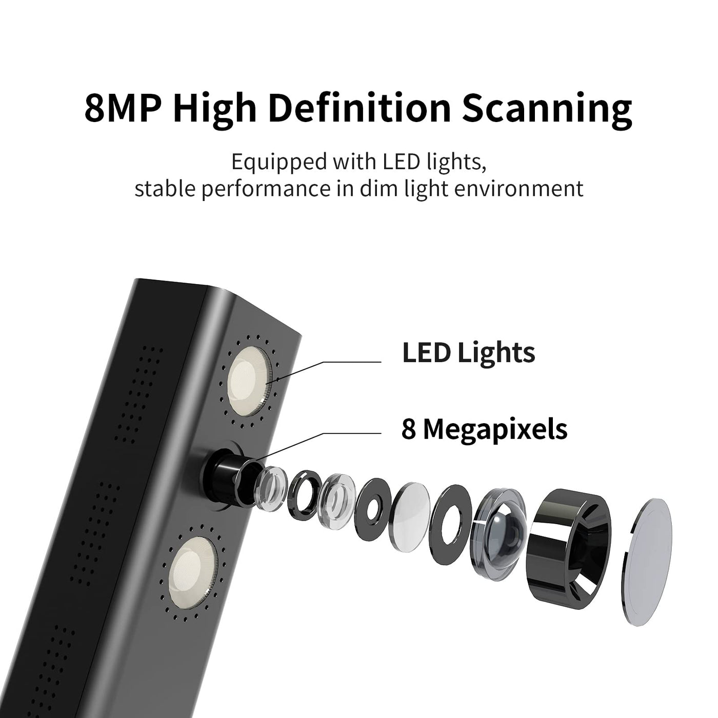 CZUR USB-Dokumentenkamera 8MP, A4 Overhead Scanner, Tragbarer Dokumentenscanner mit OCR, für Live-Präsentationen Webkonferenzen Online Unterricht, Kompatibel mit MacOS/Windows (Shine 800 Pro A4)