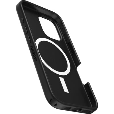 OtterBox Symmetry Series MagSafe Hülle für iPhone 16, stoßfest, sturzsicher, dünne Schutzhülle, 3X mehr Stürze als nach Militärstandard, Schwarz