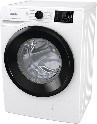 Gorenje WNEI 84 BPS Waschmaschine mit Dampffunktion / 8 kg / 1400 U/min /16 Programme Inverter Motor/Edelstahltrommel/AquaStop/Kindersicherung/SterilTub/Weiß