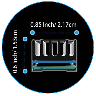 GLOTRENDS M.2 Kühlkörper für 2280 M.2 SSD, geeignet für Desktop PC Installation, 22x70x10mm Aluminium Größe, inklusive Thermal Pad