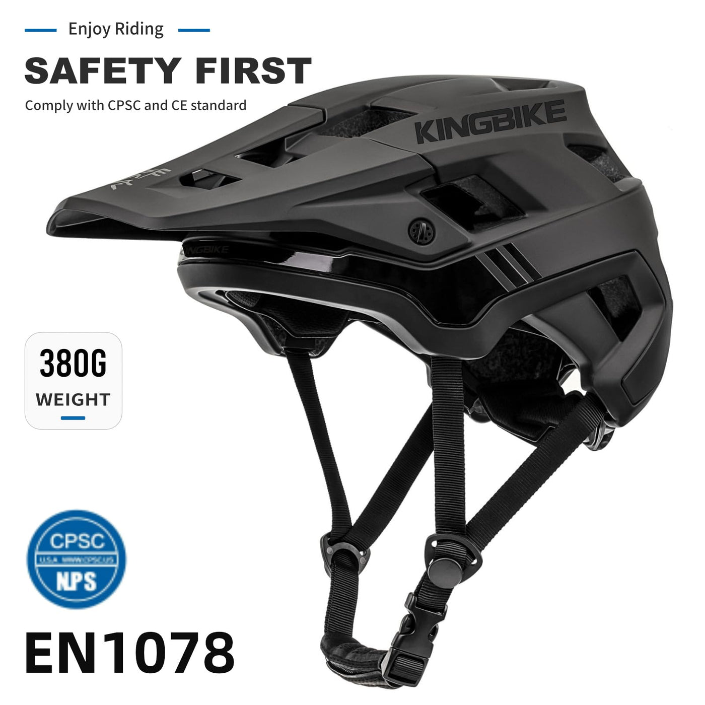 Fahrradhelm, Mountainbike Helm Helme für Männer Frauen Erwachsene Jugend (Schwarz, M(55-58CM))