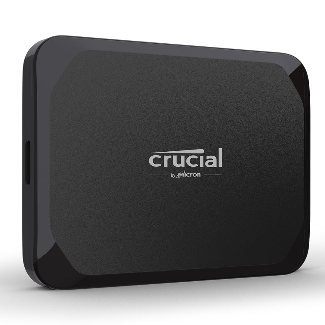 Crucial X9 1TB Portable SSD Festplatte, bis zu 1050MB/s, kompatibel mit PC, Mac und Spielekonsolen, Externe SSD, USB-C 3.2 - CT1000X9SSD902