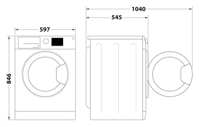 Bauknecht BD 8D WWS Wärmepumpentrockner / 8 kg/EEK A++ / Precision Dry - Intelligentes Trocknen/Inverter Motor/Slim - extra schmal 54,50cm Tiefe/Trommelbeleuchtung