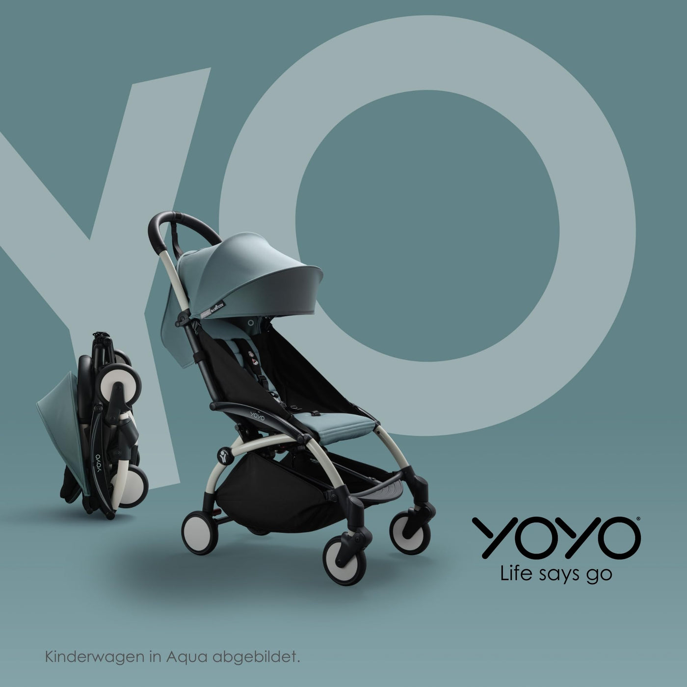 BABYZEN YOYO2 Kinderwagen (Kinderwagengestell Black und 6+ Textile Set Taupe) - Inklusive Gurt, Rückenlehne, Verdeckbügel, Schultergurt, Aufbewahrungstasche, Sitzpolster und farbgleichem Verdeck