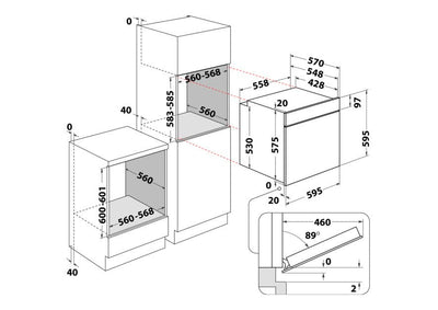 Bauknecht BAR2 KH8V2 IN Einbau-Backofen/A+/71 L/ hydrolytische Selbstreinigungsfunktion / Edelstahl ProTouch / PowerHeißluft