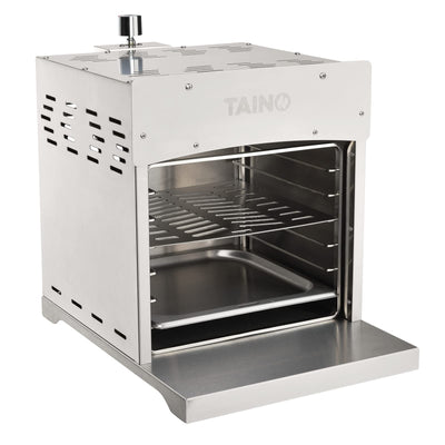 TAINO Oberhitzegrill 800 Grad Hochleistungsgrill Beef-Grill Steaker (Gasbetrieben - XXL mit Pizzastein)