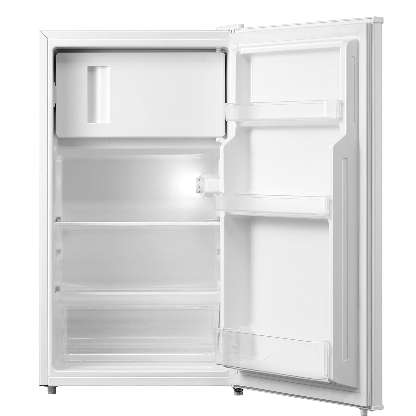 Comfee RCD80WH2(E) Kühlschrank mit Gefrierfach/ 80L Tischkühlschrank/Obst- und Gemüsefach/ 84,5cm Höhe / 47,5cm Breite / 137kWh/Jahr/Einstellbare Temperaturregelung/Verstellbare Füße/Weiß