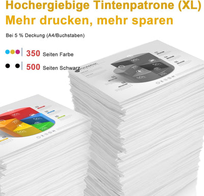 ANKINK Kompatibel Tintenpatrone Druckerpatronen als Ersatz für Epson 603XL für Patrone 603 XL für WF-2820DWF WF-2830DWF WF-2840DWF XP-2100 XP-2150 XP-3100 XP-3150 XP-4100 XP-4150 Schwarz Farbe 10 Pack