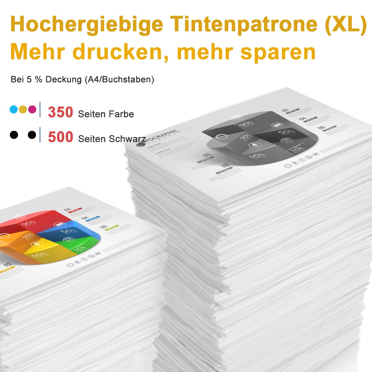 ANKINK Kompatibel Tintenpatrone Druckerpatronen als Ersatz für Epson 603XL für Patrone 603 XL für WF-2820DWF WF-2830DWF WF-2840DWF XP-2100 XP-2150 XP-3100 XP-3150 XP-4100 XP-4150 Schwarz Farbe 10 Pack