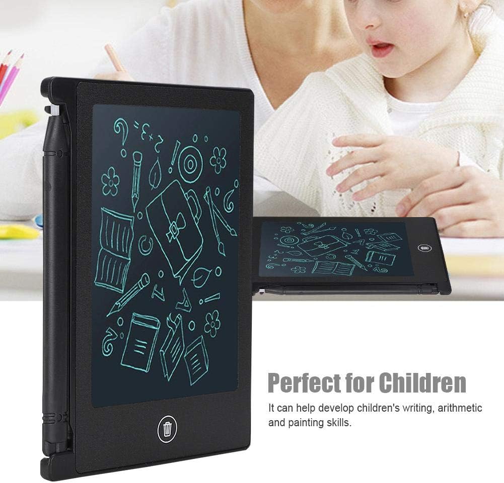 4,5-Zoll-LCD-Schreibtafel, ultradünne Handschrift-Tablette Writing Drawing Notebook LCD-Panel Portable für Kinder Kinder(Schwarz)