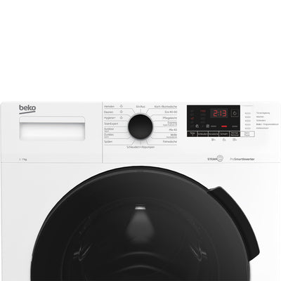 Beko WMC71464ST1 Waschvollautomat, Waschmaschine, 7kg, 1400 U/min, SteamCure Dampffunktion, allergikergeeignet, Express-Funktion, StainExpert, ProSmart Inverter Motor, nur 49 cm tief, Weiß