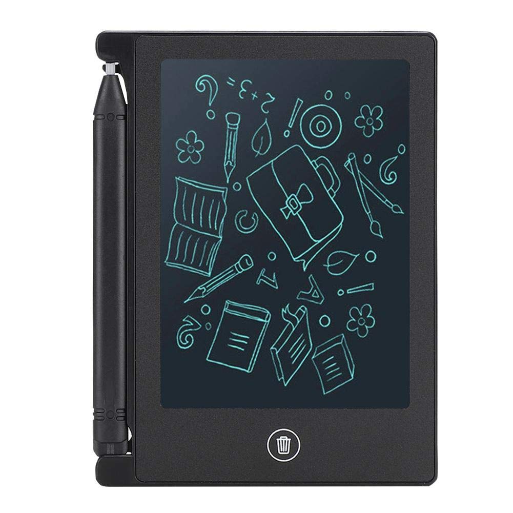 4,5-Zoll-LCD-Schreibtafel, ultradünne Handschrift-Tablette Writing Drawing Notebook LCD-Panel Portable für Kinder Kinder(Schwarz)