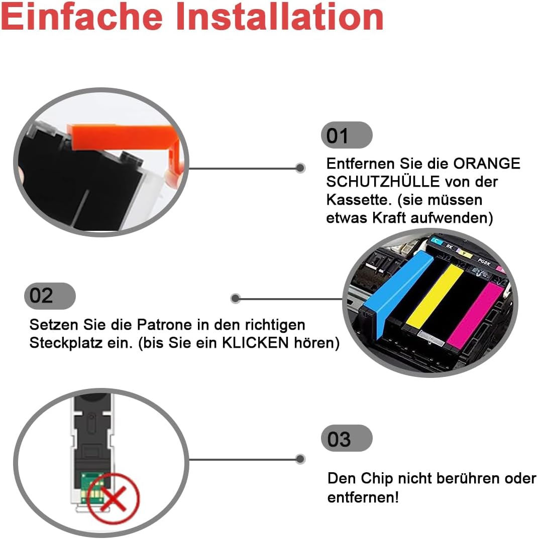 ANKINK Kompatibel Tintenpatrone Druckerpatronen als Ersatz für PGI 580XXL CLI 581XXL für Canon Patrone 580 581 XL XXL für TR7550 TR8500 TR8550 TS705 TS705a TS6250 TS6300 TS6350 (PGBK BK C M Y 5 Pack)