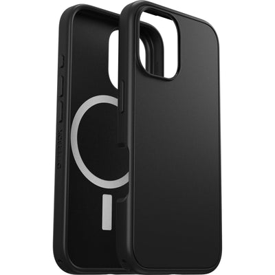 OtterBox Symmetry Series MagSafe Hülle für iPhone 16, stoßfest, sturzsicher, dünne Schutzhülle, 3X mehr Stürze als nach Militärstandard, Schwarz