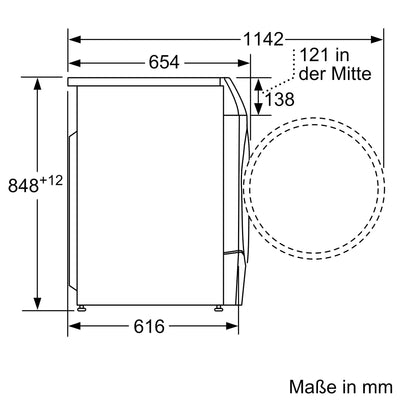 BOSCH WNC244070 Waschtrockner Serie 8, Frontlader mit 9-6kg Fassungsvermögen, 1400 UpM, Home Connect, EcoSilence Drive, Iron Assist, SpeedPerfect, AutoDry, Weiß, 60cm