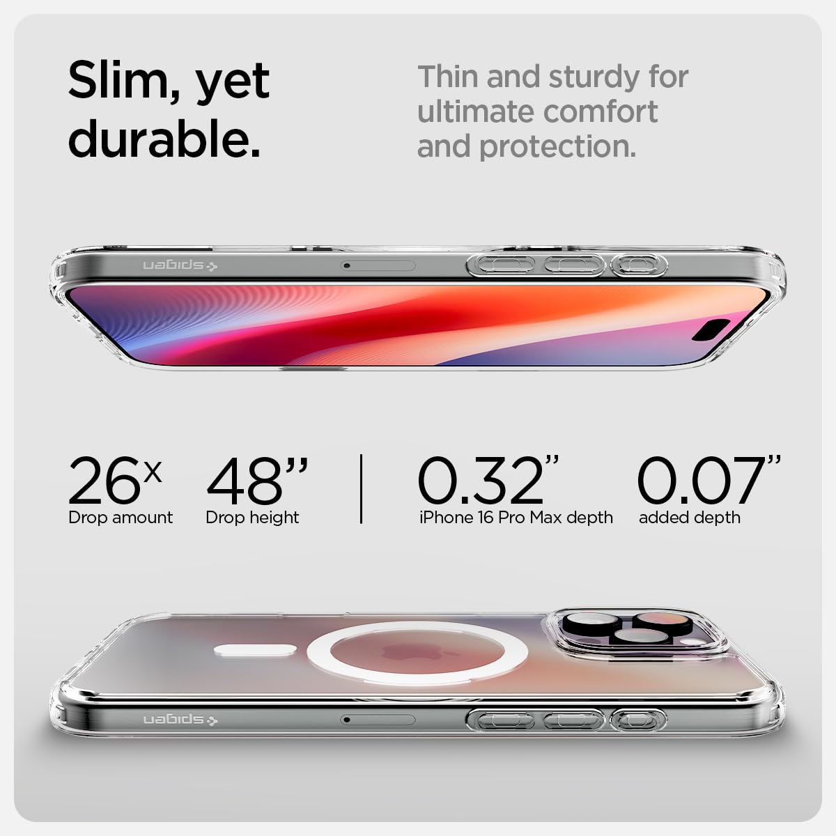 Spigen für iPhone 16 Pro Max Camera Control Button Kamerasteuerung Aktivierte Hülle Ultra Hybrid T MagFit, Kompatibel mit MagSafe Zubehör -Weiß