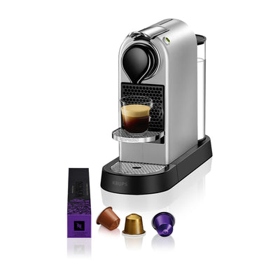 Krups Nespresso XN741B Kaffeemaschine | Freistehende Espressomaschine | Automatische Abschaltung | 1 Liter Wassertank | 1260 Watt | Silber