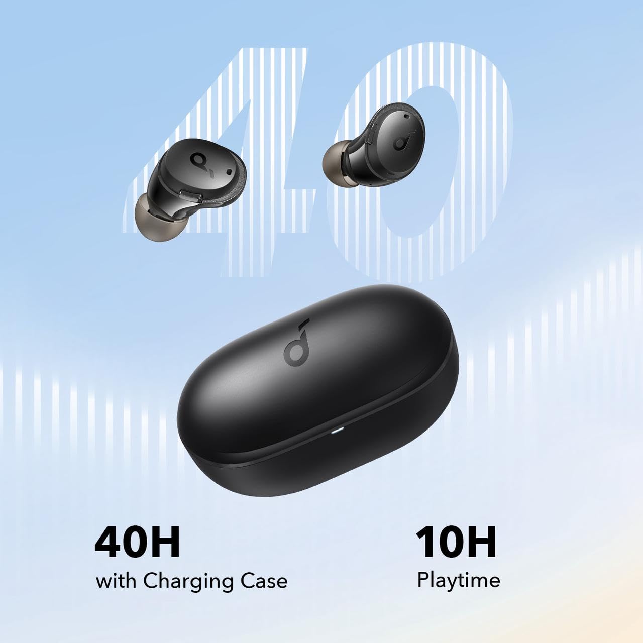 soundcore by Anker A3i Earbuds mit Geräuschunterdrückung, Intensiver Bass, Hybrid ANC, Anrufe mit 4 Mikrofonen und K.I, 40H Wiedergabe, Schnelllademodus, Bluetooth 5.2, 22 Individuelle EQ