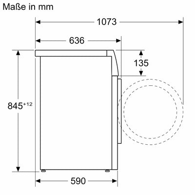 Bosch WUU28T42, Serie 6, Unterbaufähige Waschmaschine, 1-9kg, 1400 UpM, Maximale Energie- und Wasserersparnis, Speed Perfect, Extraprogramme für Sport, Dunkles und Babykleidung, Nachlegefunktion