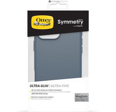 OtterBox Symmetry Series MagSafe Hülle für iPhone 16 Pro Max, stoßfest, sturzsicher, dünne Schutzhülle, 3X mehr Stürze als nach Militärstandard, Blau