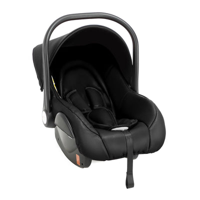 MoLi PU-Leder Kinderwagen 3 in 1, Kinderwagen mit 360° Drehbarem Cabrio-Sitz, Buggy mit Großer Bequemer Babywanne, Kombikinderwagen 3 in 1 Rahmen Aluminiumlegierung Faltbar Hohe Landschaft (906 Noir)