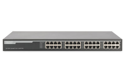 DIGITUS PoE+ Injektor - 16 Port - IEEE802.3at - Gigabit Ethernet - 19-Zoll Rack - 250 Watt gesamt - bis zu 30 Watt/Port