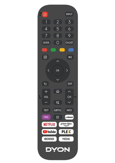 Téléviseur DYON Smart 55 VX 139 cm (55 pouces) (Smart TV 4K UHD, triple tuner HD (DVB-C/-S2/-T2), App Store, Prime Video, Netflix, YouTube, DAZN, Disney+) [Mod. [2023]