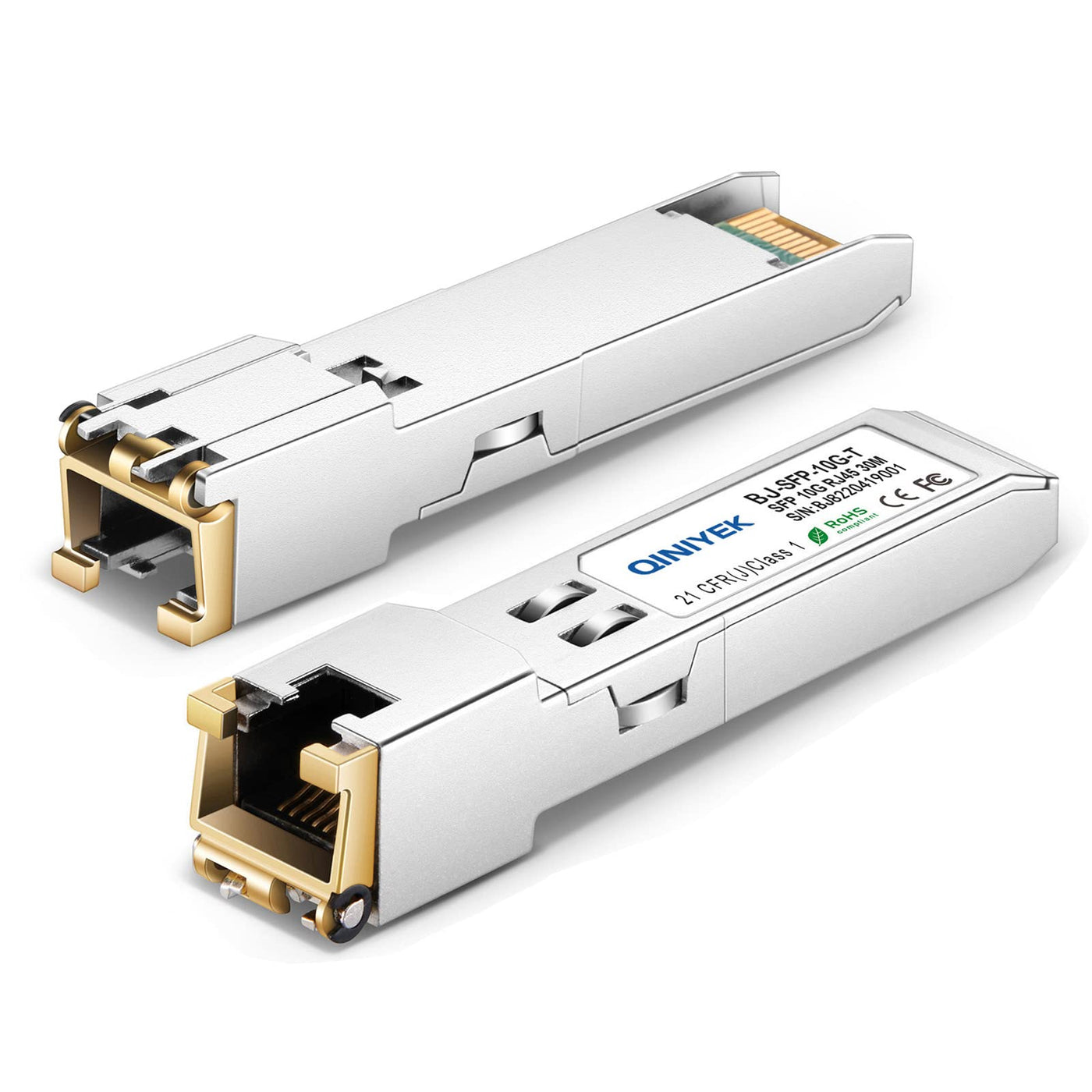 [Pack of 1] 1.25/2.5/5/10G SFP+ auf RJ45 Transceiver, Kupfer SFP+ Modul, Cat.6a/7, bis zu 30m, für Cisco SFP-10G-T-S, MikroTik S+RJ10, Ubiquiti UF-RJ45-10g,TP-Link, Fortinet and Other Open Switches