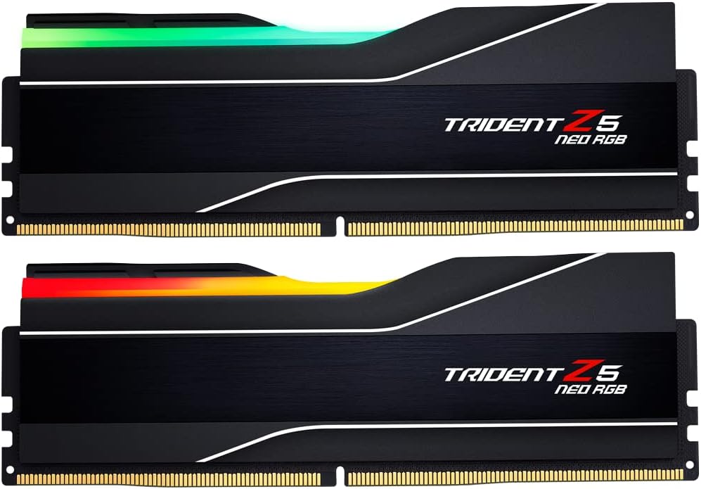 G.Skill Trident Z5 NEO RGB Series 32GB (2X 16GB) 288-Pin SDRAM DDR5 6000 (PC5-48000) CL30-38-38-96 1,35V Dual Channel Desktop Arbeitsspeicher Modell F5-6000J3038F1 6GX2-TZ. 5NR (Mattschwarz)