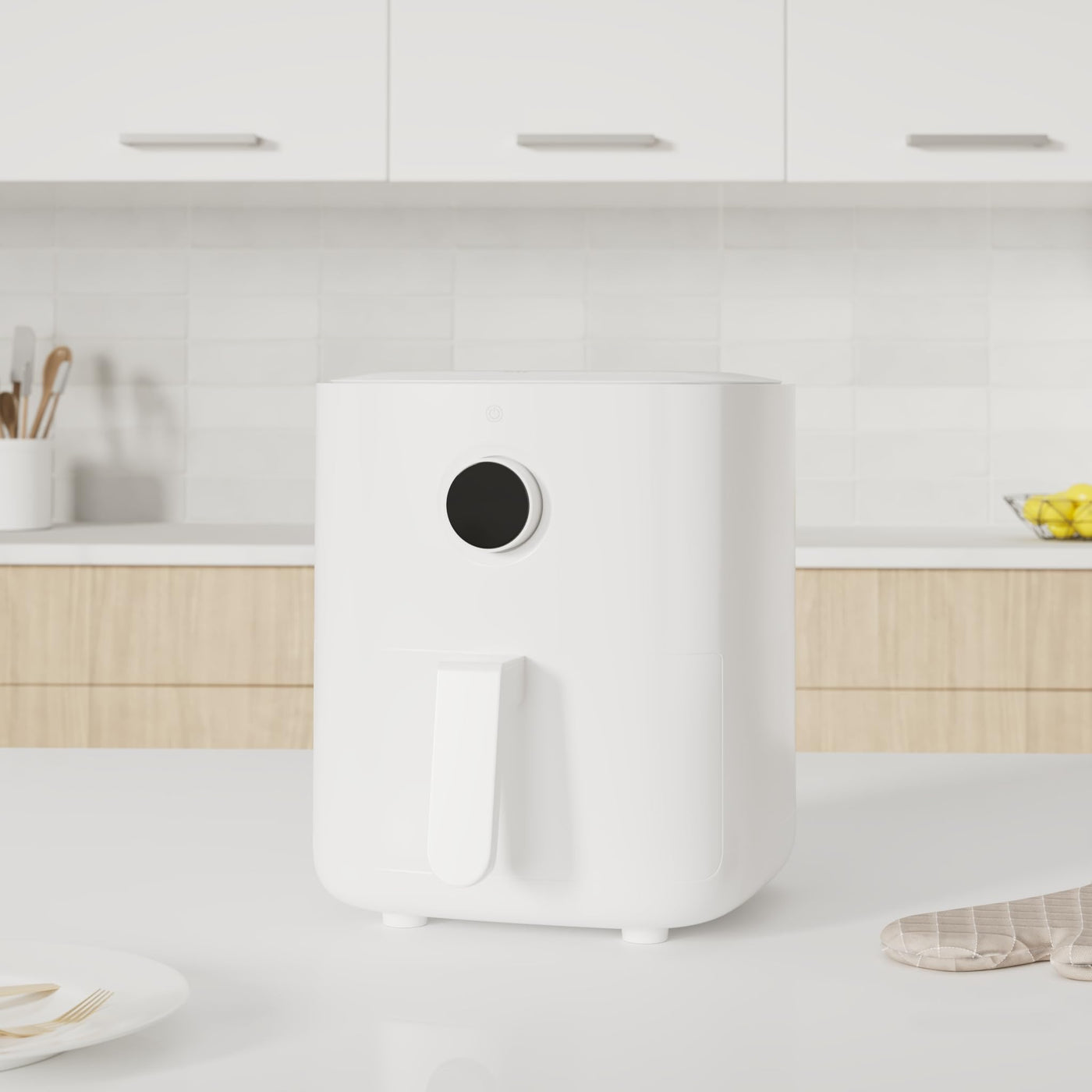 Xiaomi Mi Smart Air Fryer 3,5L Heißluftfritteuse mit OLED Display & optionaler iOS/Android Mi Home App (1.500 W, 3,5 Liter, 40°-200°C, Timerfunktion, spülmaschinenfest, Google Assistant kompatibel)