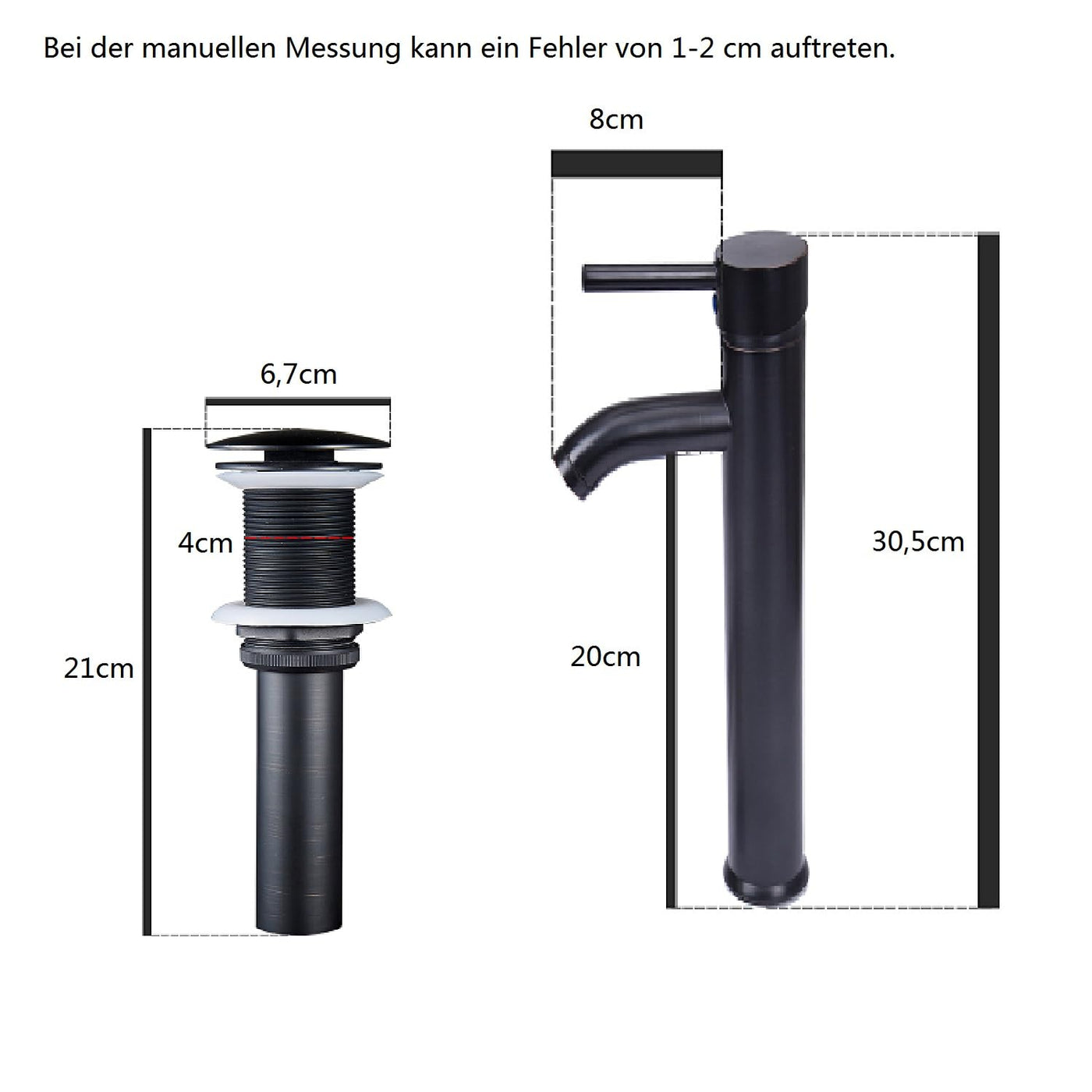 ZealWe Aufsatzwaschbecken 55 cm, Waschbecken aus Glas, Badmöbel Oval Waschschale Waschplatz Handwaschbecken mit Wasserhahn Set, Aufsatz Waschtisch ohne Überlauf für Badezimmer, Küche, Schwarz Gold