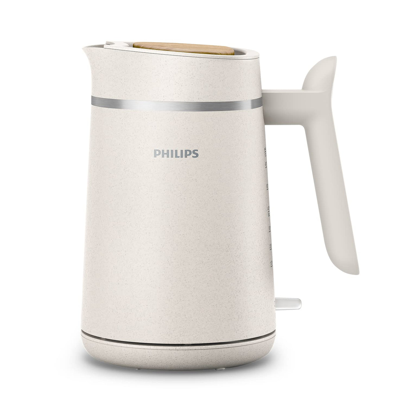 Philips HD9365/10 Conscious Collection Wasserkocher, biologischer, 100% recycelter Kunststoff, Nachhaltig, 2.200 Watt, 1,7 l Füllmenge, Creme