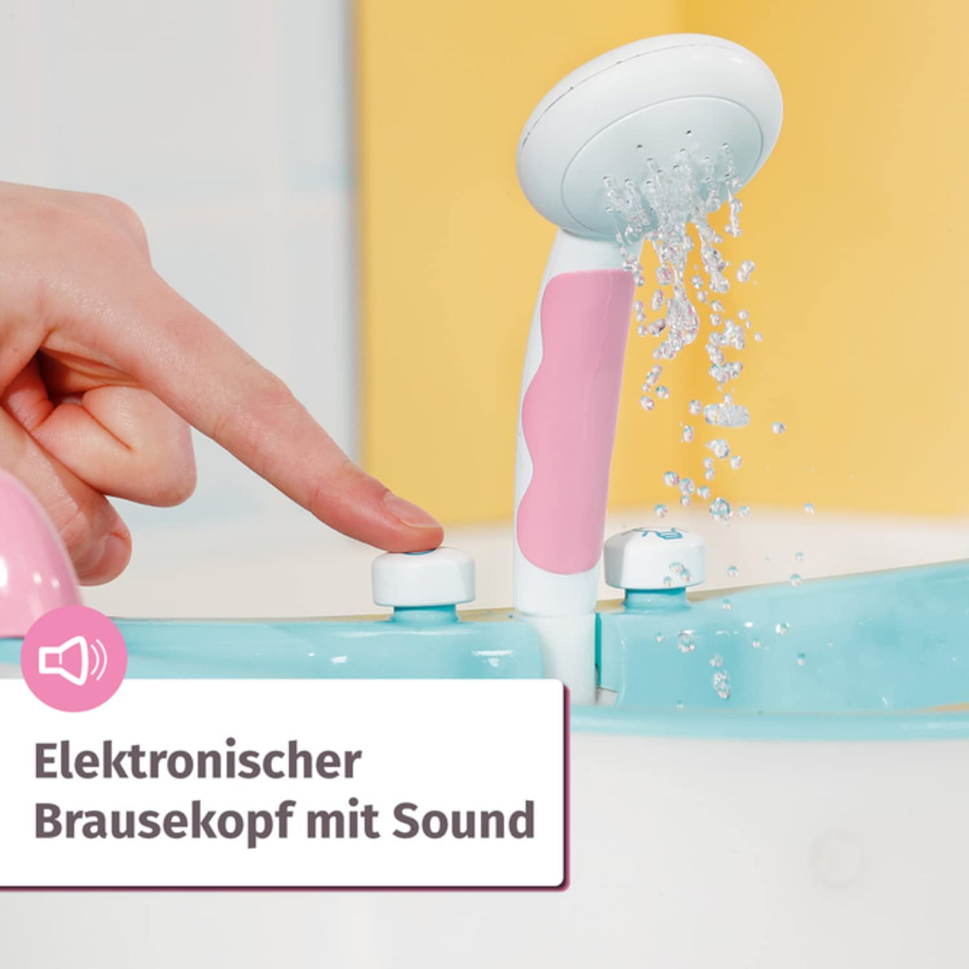 BABY born Badewanne für Puppen mit Farbwechsel, Dusch-und Soundfunktion, funktioniert auch mit echtem Wasser, 832691, Zapf Creation, ['Multi-colored']