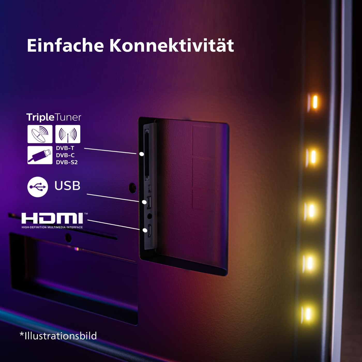 Philips Ambilight 55PUS8909 4K LED Smart TV - 55-Zoll Display mit Pixel-präziser Ultra HD Titan OS Plattform und Dolby Atmos-Klang. Funktioniert mit Alexa und Google Sprachassistent – Anthrazitgrau