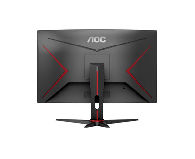 AOC Gaming CQ27G2SE - Moniteur incurvé QHD 27 pouces, FreeSync Premium (2560x1440, 165 Hz, HDMI 1.4, DisplayPort 1.2) noir-rouge