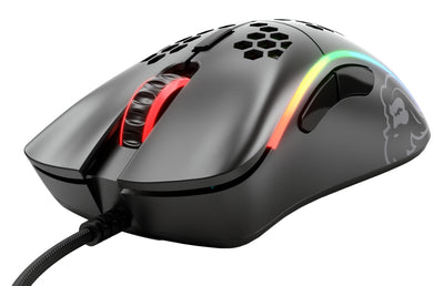 Glorious Gaming Model D- (Minus) Wired Gaming Mouse – superleichtes Wabendesign mit 61 g, RGB-Beleuchtung, ergonomisch, Pixart 3360 Sensor, Omron-Schaltern, PTFE-Füße, 6 Tasten – Mattschwarz