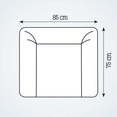 Julius Zöllner Wickelauflage Softy 85x75 cm - Wickelunterlage - wasserdicht und abwischbar - Made in Germany – Oeko-Tex Standard 100 – Dschungelbande