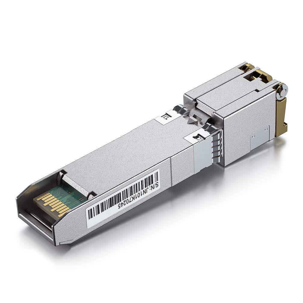 10Gtek 10Gb SFP+ auf RJ45 Modul 30-Meter, 10GBase-T Kupfer CAT.6a Transceiver Kompatibel für Cisco SFP-10G-T-S, Ubiquiti UniFi UF-RJ45-10G, MikroTik S+RJ10, Netgear, TP-Link, D-Link, Open Switch