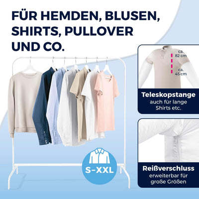 CLEANmaxx automatischer Hemdenbügler mit Dampffunktion | Innovativer Bügler für Hemden & Blusen, Bügelautomat | Schonender als Wäschetrockner und Bügeleisen, 2 Programme, Touch Display