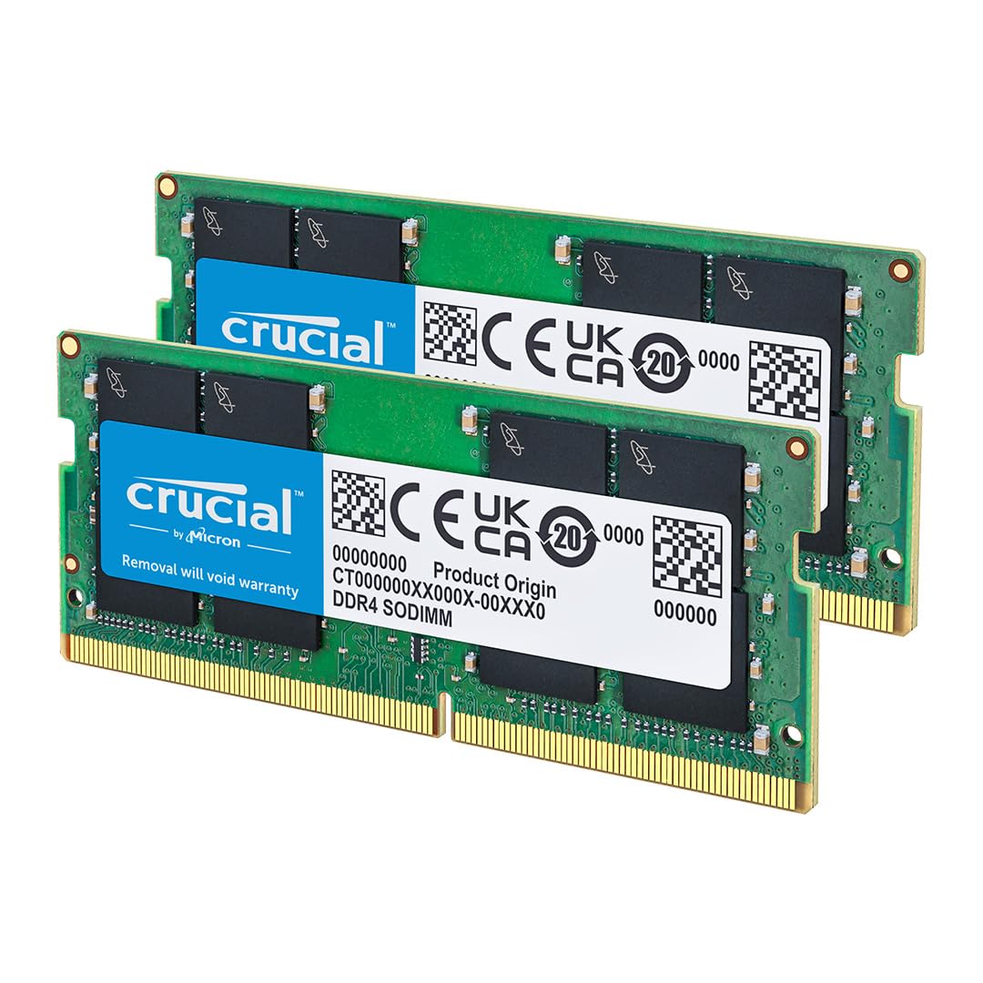 Crucial RAM CT2K16G4SFRA32A 32GB (2x16GB) DDR4 3200MHz CL22 (2933MHz oder 2666MHz) Laptop Arbeitsspeicher Kit