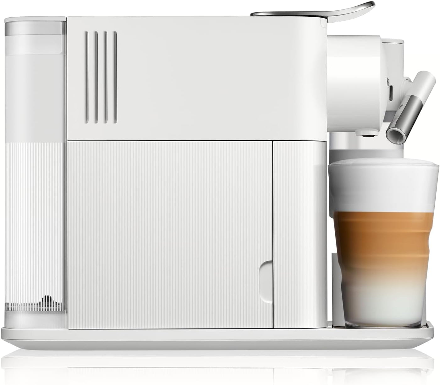 Nespresso De'Longhi Lattissima One EN510.W Kaffeekapselmaschine mit automatischem Milchsystem, 3 Direktwahltasten, 1 L Wassertank, 19 bar Pumpendruck, nur 25 Sek. Aufheizzeit, Auto-Abschaltung, weiß