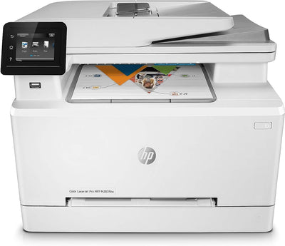 HP Color LaserJet Pro M283fdw Multifunktions-Farblaserdrucker (Drucker, Scanner, Kopierer, Fax, WLAN, LAN, Duplex, Airprint) weiß