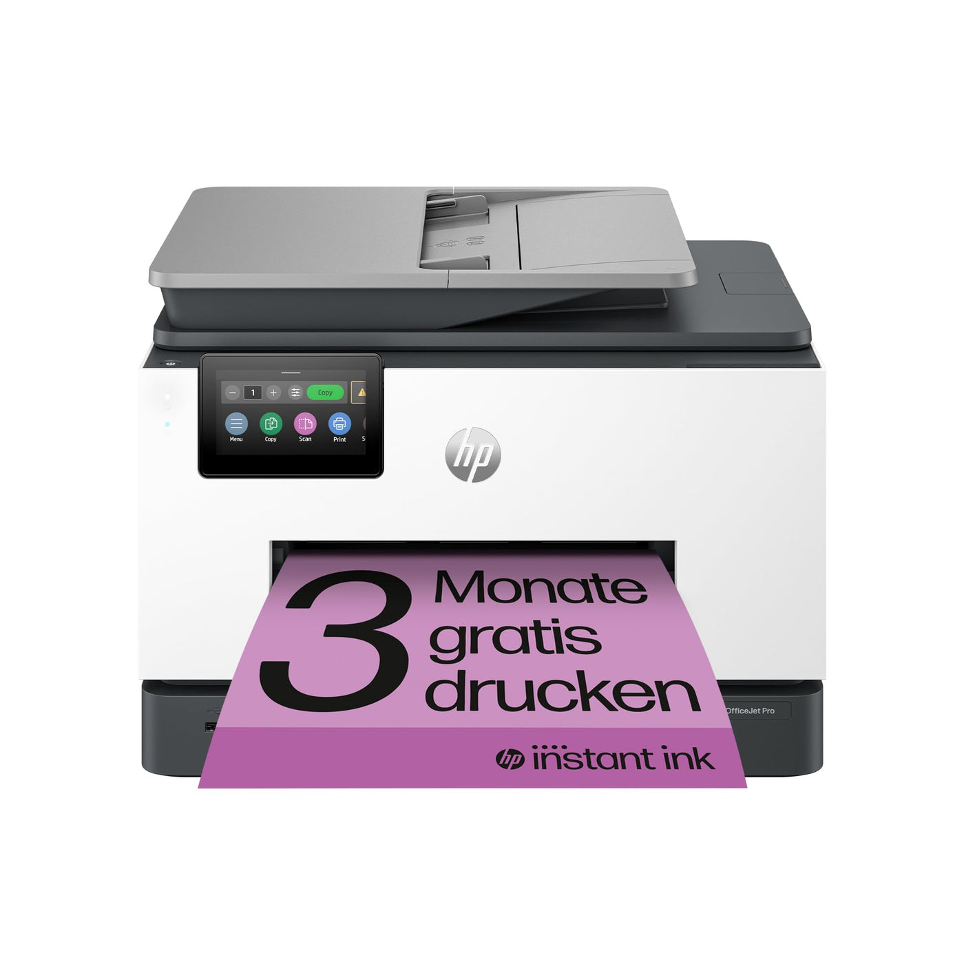 Imprimante multifonction HP OfficeJet Pro 9132e, 30€ de cashback, 3 mois d'impression gratuite avec HP Instant Ink inclus, HP+, imprimante, scanner, copieur, fax, WLAN, LAN, duplex, Airprint, gris-blanc