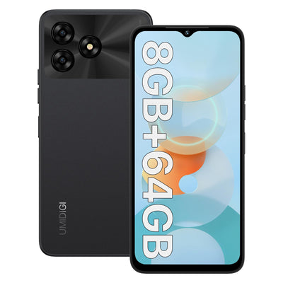 UMIDIGI G5A Handy Ohne Vertrag, Simlockfreie Handys 8GB(4GB+4GB)+64GB(Bis zu 1TB), Android 13 Quad-Core 6,52" HD+Smartphone Ohne Vertrag, 13MP+5MP Kamera 5000mAh Akku Fingerprint/Face ID/GPS