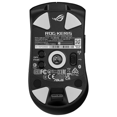 ASUS ROG Keris Wireless AimPoint RGB Gaming Maus (optischer ROG AimPoint-Sensor, 36.000 DPI, ROG Micro Switches, 2,4 GHz RF, Bluetooth, USB, 5X programmierbare Tasten, schwarz)